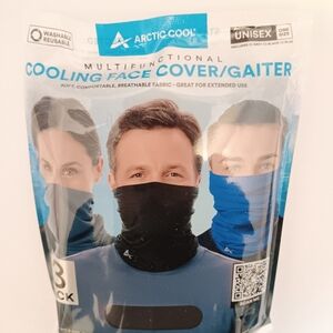 Nip!!! Cooling face covers 3 in a pack Black, blue and grey